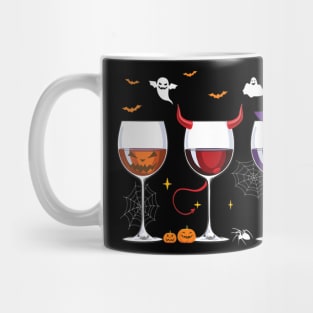 Womens Glasses Of Wine Halloween Costume Funny T Shirt Wine Lover Mug